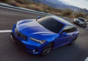 2023 Acura Integra driving near Indianapolis, Indiana