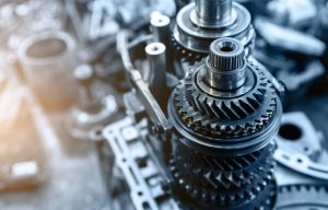 A dismantled transmission being serviced near Indianapolis, Indiana.